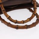 GUCCI Bamboo Hand Bag Leather Brown Gold 002 1186 0260 Auth ep12766-7