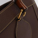 GUCCI Bamboo Hand Bag Leather Brown Gold 002 1186 0260 Auth ep12766-9