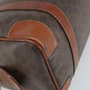 CELINE Macadam Canvas Hand Bag PVC Leather Brown Gold Auth ep12767-15