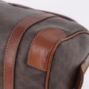 CELINE Macadam Canvas Handtasche PVC Leder Braun Gold Auth ep12767-9