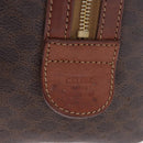 CELINE Macadam Canvas Handtasche PVC Leder Braun Gold Auth ep12767-19