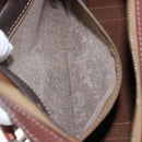 CELINE Macadam Canvas Handtasche PVC Leder Braun Gold Auth ep12767-23