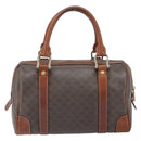 CELINE Macadam Canvas Hand Bag PVC Leather Brown Gold Auth ep12767-2