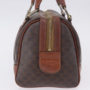 CELINE Macadam Canvas Handtasche PVC Leder Braun Gold Auth ep12767-4