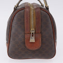 CELINE Macadam Canvas Handtasche PVC Leder Braun Gold Auth ep12767-6