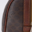 CELINE Macadam Canvas Handtasche PVC Leder Braun Gold Auth ep12767-7