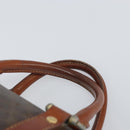 CELINE Macadam Canvas Hand Bag PVC Leather Brown Gold Auth ep12767-8