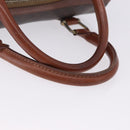 CELINE Macadam Canvas Handtasche PVC Leder Braun Gold Auth ep12767-5