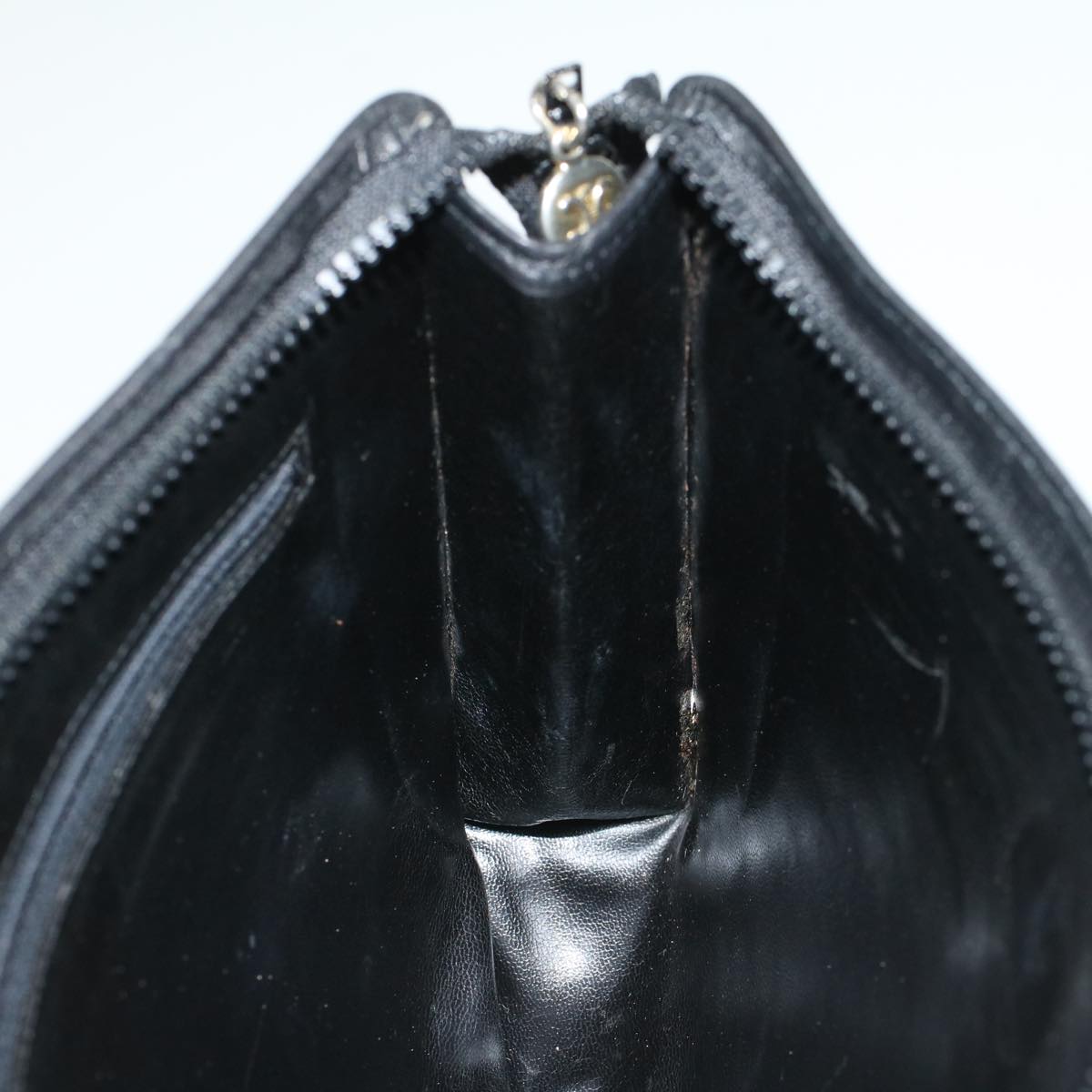 CELINE C Macadam Canvas Clutch Bag Black Auth ep1277