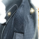 GUCCI Bamboo Hand Bag Suede 2way Black Gold 002 123 0322 Auth ep12772-18