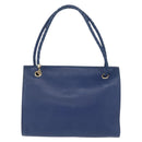 BOTTEGA VENETA Hand Bag Leather Blue Gold Auth ep12774-2