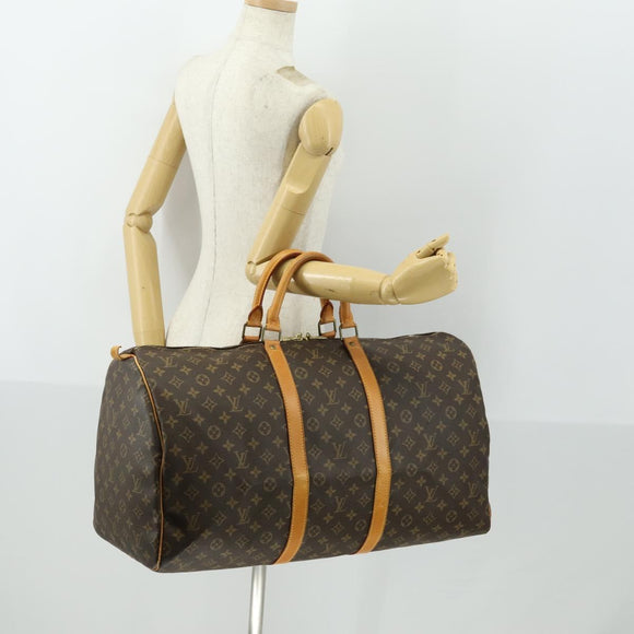 LOUIS VUITTON Monogram Keepall 55 Boston Tas M41424 LV Auth ep12775