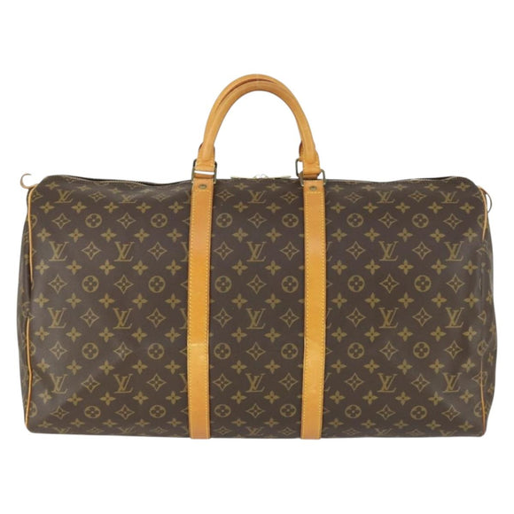 LOUIS VUITTON Monogram Keepall 55 Boston Tas M41424 LV Auth ep12775