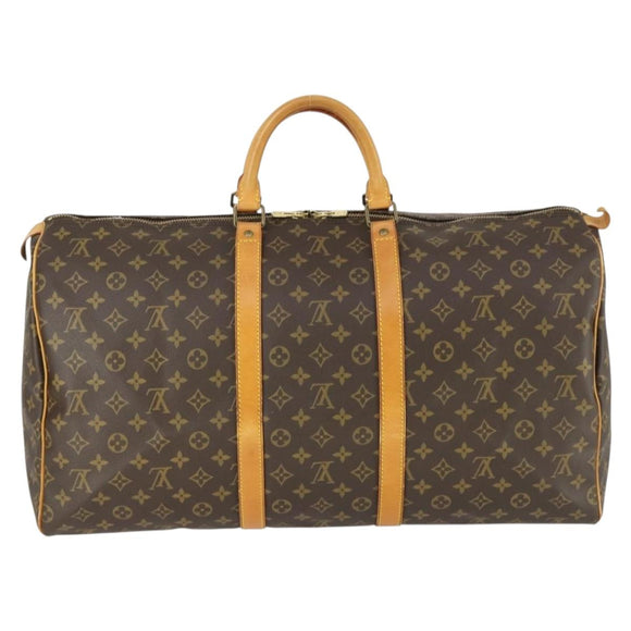 LOUIS VUITTON Monogram Keepall 55 Boston Tas M41424 LV Auth ep12775