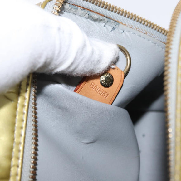 LOUIS VUITTON Monogram Vernis Tompkins Square Bag Gris M91150 LV Auth ep12776