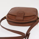 Burberrys Shoulder Bag Leather Brown Gold Auth ep12778-6