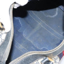 GUCCI GG Supreme Sherry Line Hand Bag PVC Navy Gold Auth ep12779-11