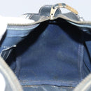 GUCCI GG Supreme Sherry Line Hand Bag PVC Navy Gold Auth ep12779-17
