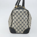 GUCCI GG Supreme Sherry Line Hand Bag PVC Navy Gold Auth ep12779-4