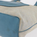 HERMES Tote Bag Canvas Gray Silver Auth ep12780-14