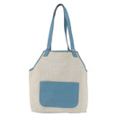 HERMES Tote Bag Canvas Gray Silver Auth ep12780-13
