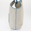 HERMES Tote Bag Canvas Gray Silver Auth ep12780-3