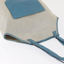 HERMES Tote Bag Canvas Gray Silver Auth ep12780-6