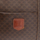 CELINE Macadam Canvas Tote Bag PVC Leather Brown Gold Auth ep12781-18