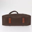 CELINE Macadam Canvas Tote Bag PVC Leather Brown Gold Auth ep12781-5