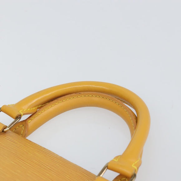 LOUIS VUITTON Epi Sac Triangle Hand Bag Yellow M52099 LV Auth ep12782