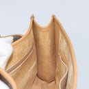 CELINE Macadam Canvas Shoulder Bag PVC Leather Brown Gold Auth ep12783-19