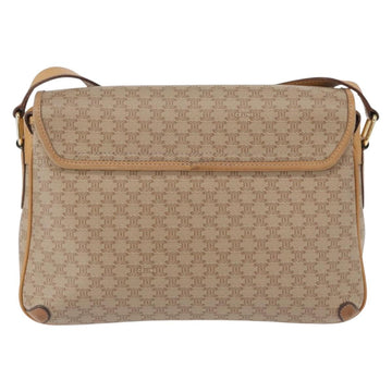 CELINE Macadam Canvas Shoulder Bag PVC Beige Gold Auth ep12785 - 0