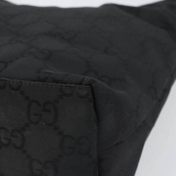 GUCCI GG Canvas Shoulder Bag Nylon Black Silver 001 3386 Auth ep12794
