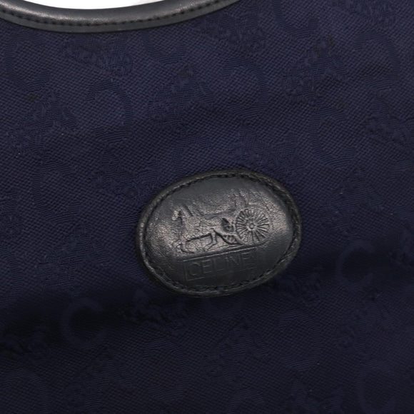 CELINE C Sulky Hand Bag Canvas Navy Auth ep12797