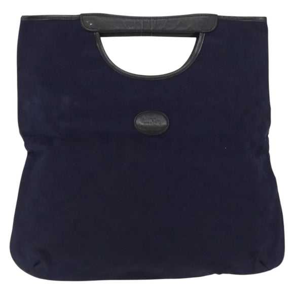 CELINE C Sulky Hand Bag Canvas Navy Auth ep12797