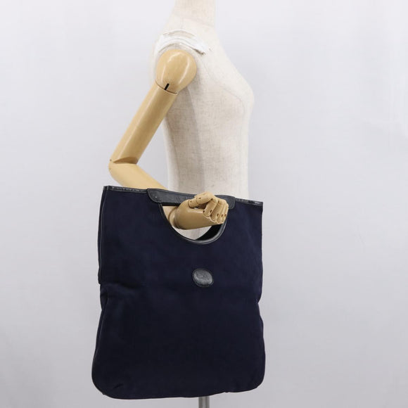 CELINE C Sulky Hand Bag Canvas Navy Auth ep12797