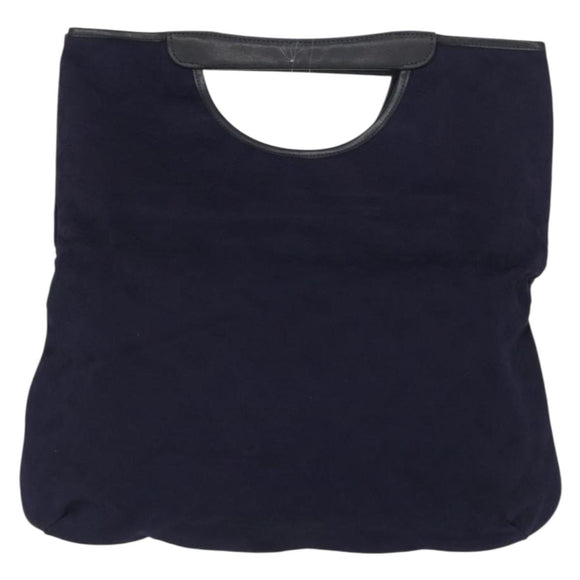 CELINE C Sulky Hand Bag Canvas Navy Auth ep12797