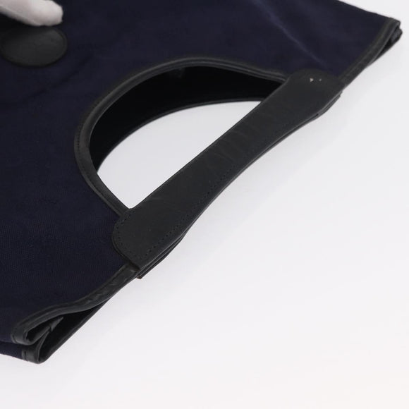 CELINE C Sulky Hand Bag Canvas Navy Auth ep12797