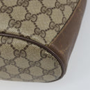 GUCCI GG Supreme Web Sherry Line Bag PVC Brown Gold 904 02 081 Auth ep12798-12