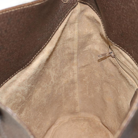 GUCCI GG Supreme Web Sherry Line Bag PVC Brown Gold 904 02 081 Auth ep12798