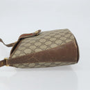 GUCCI GG Supreme Web Sherry Line Bag PVC Brown Gold 904 02 081 Auth ep12798-5