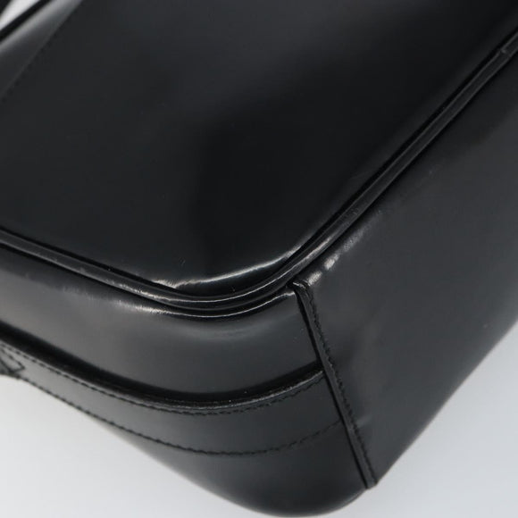 GUCCI Shoulder Bag Patent leather Black Gold 001 1705 1668 Auth ep12802
