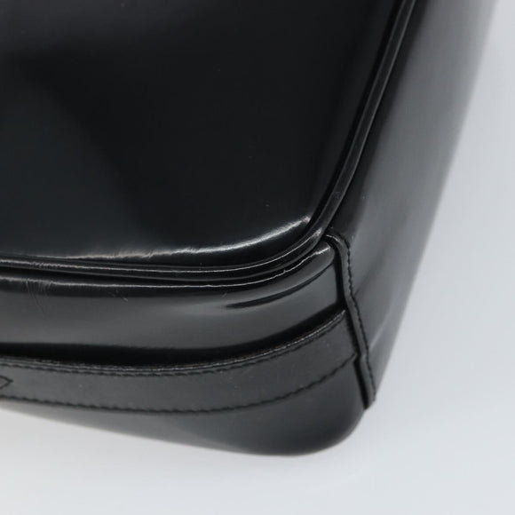 GUCCI Shoulder Bag Patent leather Black Gold 001 1705 1668 Auth ep12802