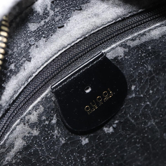 GUCCI Shoulder Bag Patent leather Black Gold 001 1705 1668 Auth ep12802