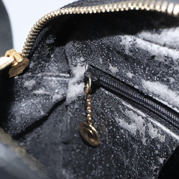 GUCCI Shoulder Bag Patent leather Black Gold 001 1705 1668 Auth ep12802
