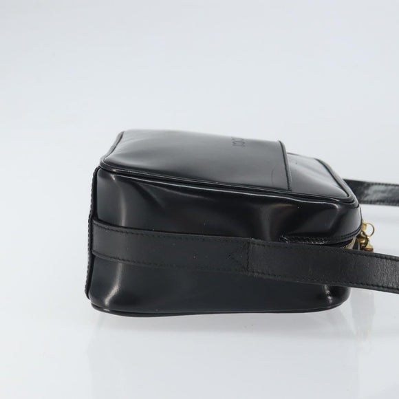 GUCCI Shoulder Bag Patent leather Black Gold 001 1705 1668 Auth ep12802