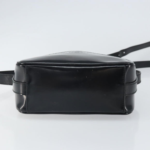 GUCCI Shoulder Bag Patent leather Black Gold 001 1705 1668 Auth ep12802