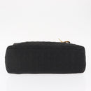 Christian Dior Lady Dior Canage Hand Bag Nylon Black Gold Auth ep12805-10