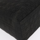 Christian Dior Lady Dior Canage Hand Bag Nylon Black Gold Auth ep12805-11