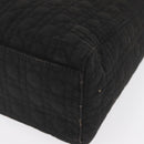 Christian Dior Lady Dior Canage Hand Bag Nylon Black Gold Auth ep12805-12